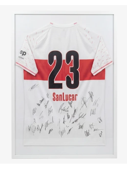 Cadre pour maillot M en blanc avec un maillot encadré