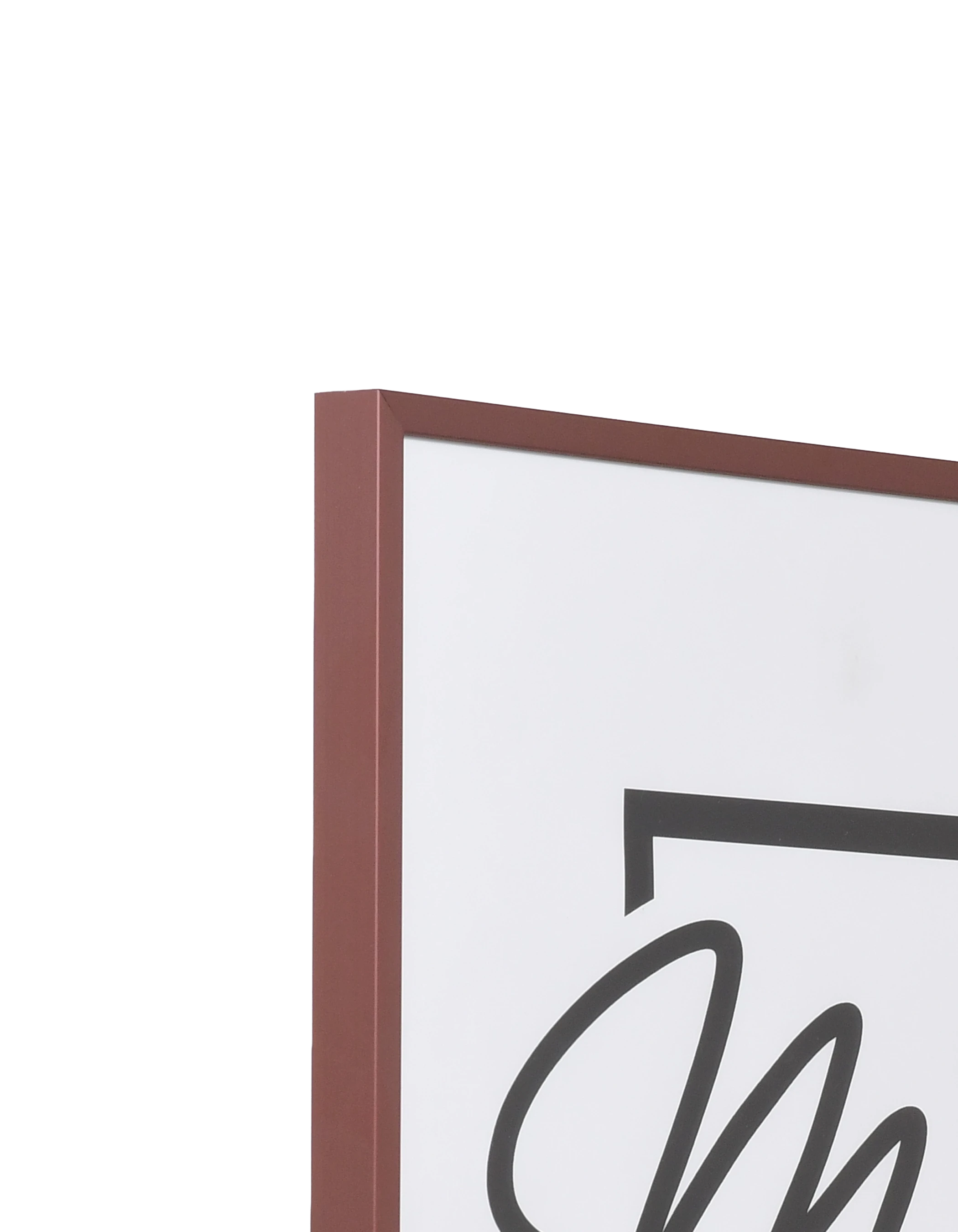 Cadre en aluminium Mika rouge – vue de détail