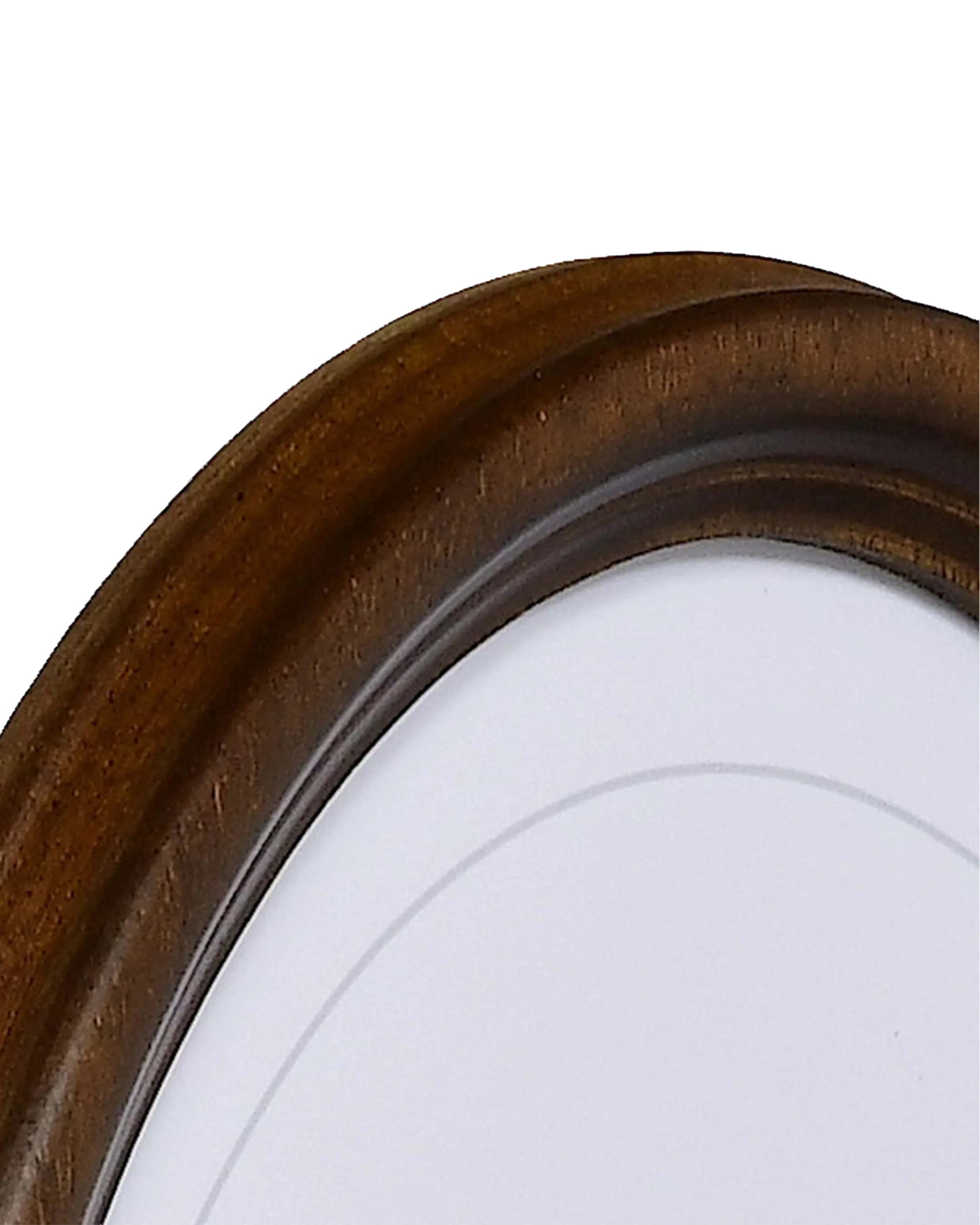 Cadre ovale Wilma marron – vue de détail
