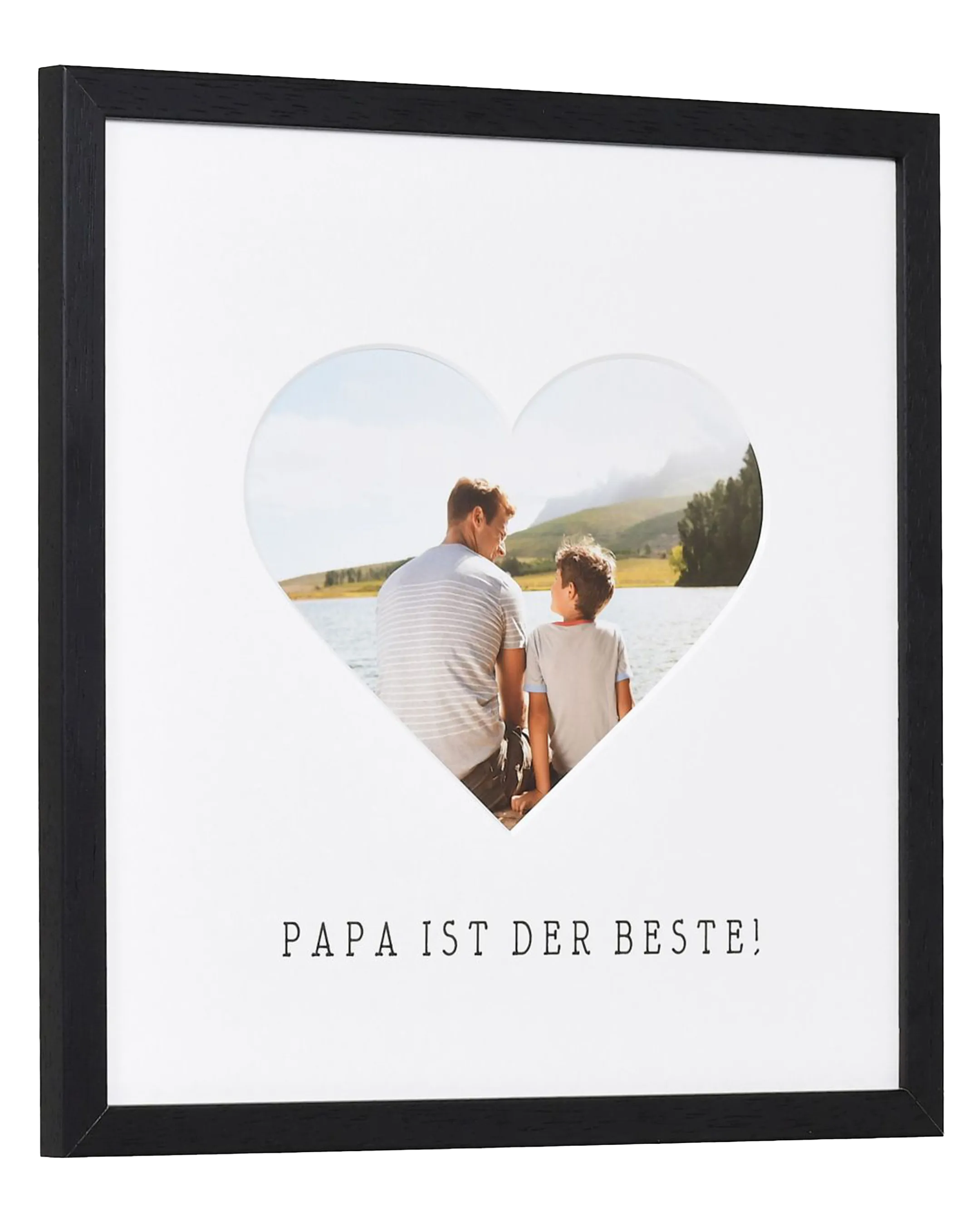 Cadre photo cœur « Papa »  30x30cm