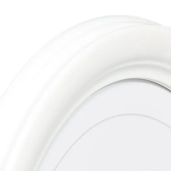 Visualise la finition parfaite de l'angle de ce superbe cadre ovale blanc. Crée ton ambiance unique avec MonCadrePréféré.