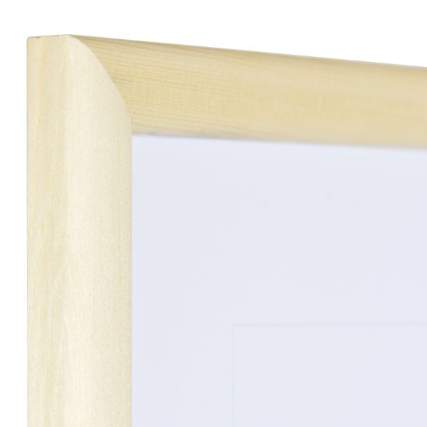 Découvre cet angle de cadre photo MonCadrePréféré en bois naturel, doté d'un profil semi-arrondi étroit et simple.