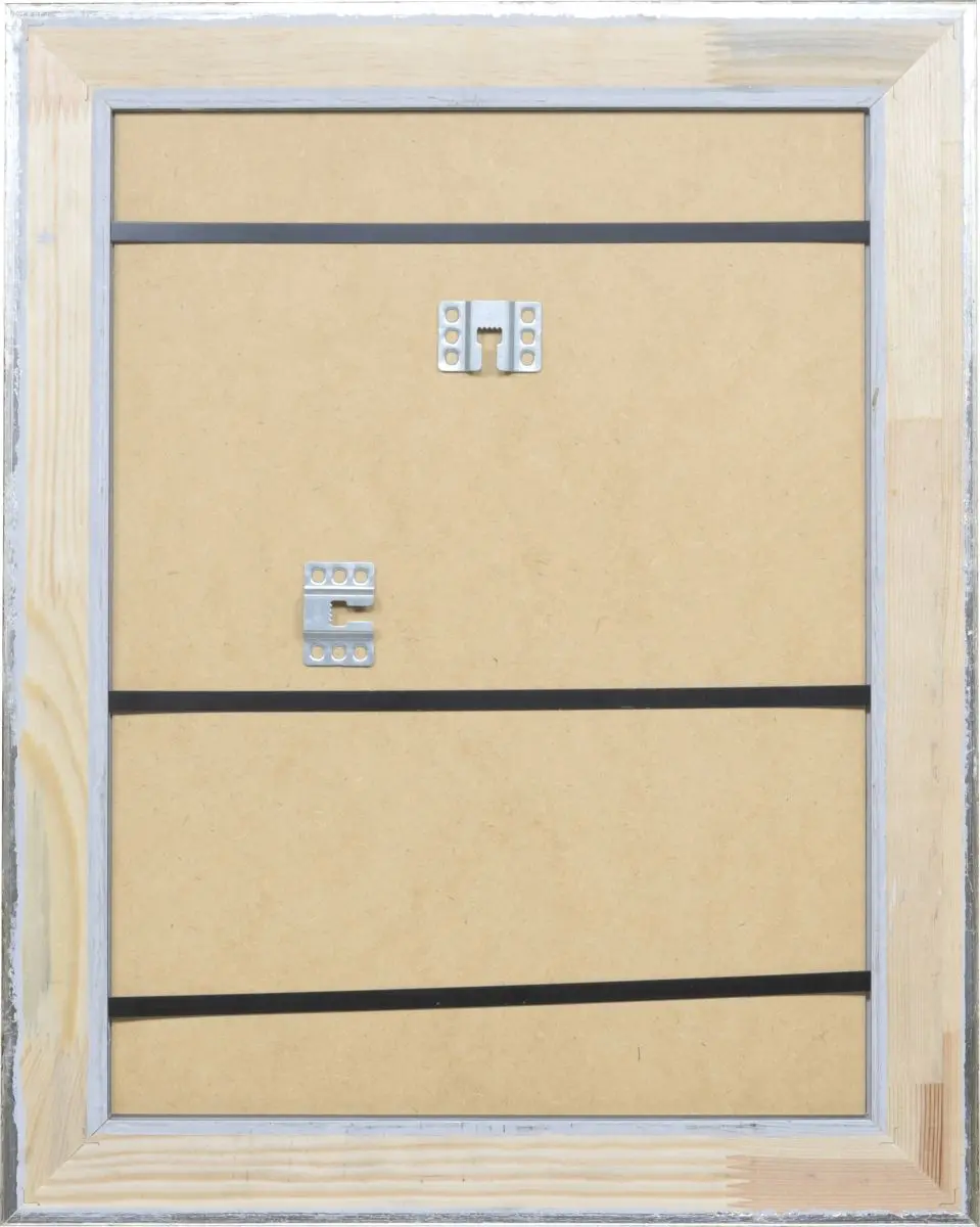 Vue arrière profil bois Valentina. Ressort de tension pour cadres photo MonCadrePréféré, fixation robuste et durable. Tu installes facilement.