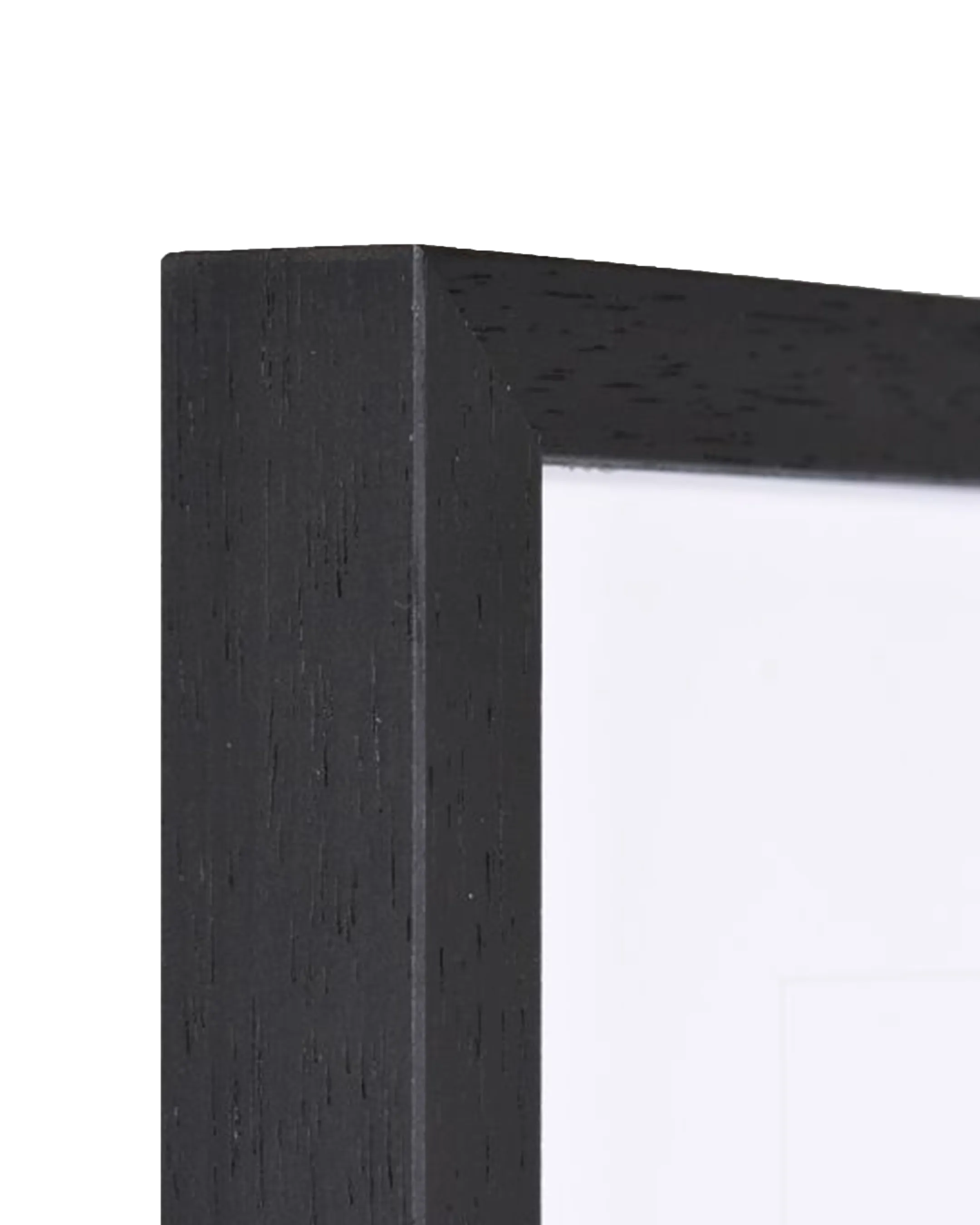 Cadre en bois Nele noir – vue de détail