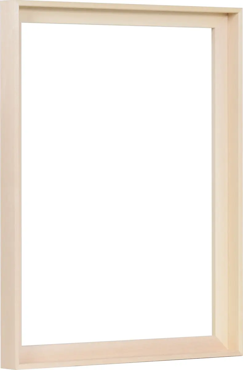 Vue latérale d'un cadre à joint creux 30x40 en bois de tilleul, design simple et élégant pour ton intérieur avec MonCadrePréféré.