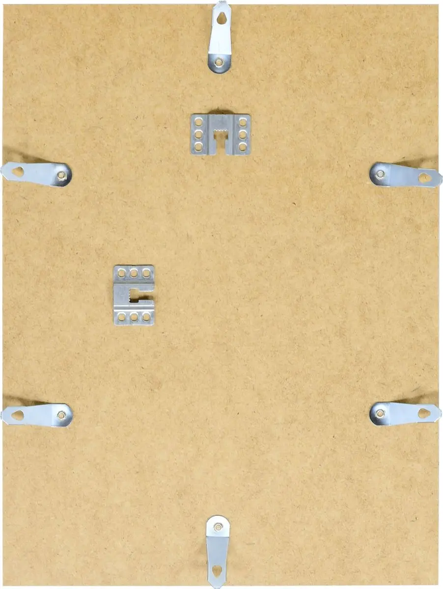 Vue de face détaillée des ressorts tournants arrière, pièces de rechange pour tes cadres photo en bois MonCadrePréféré. Fixation solide.
