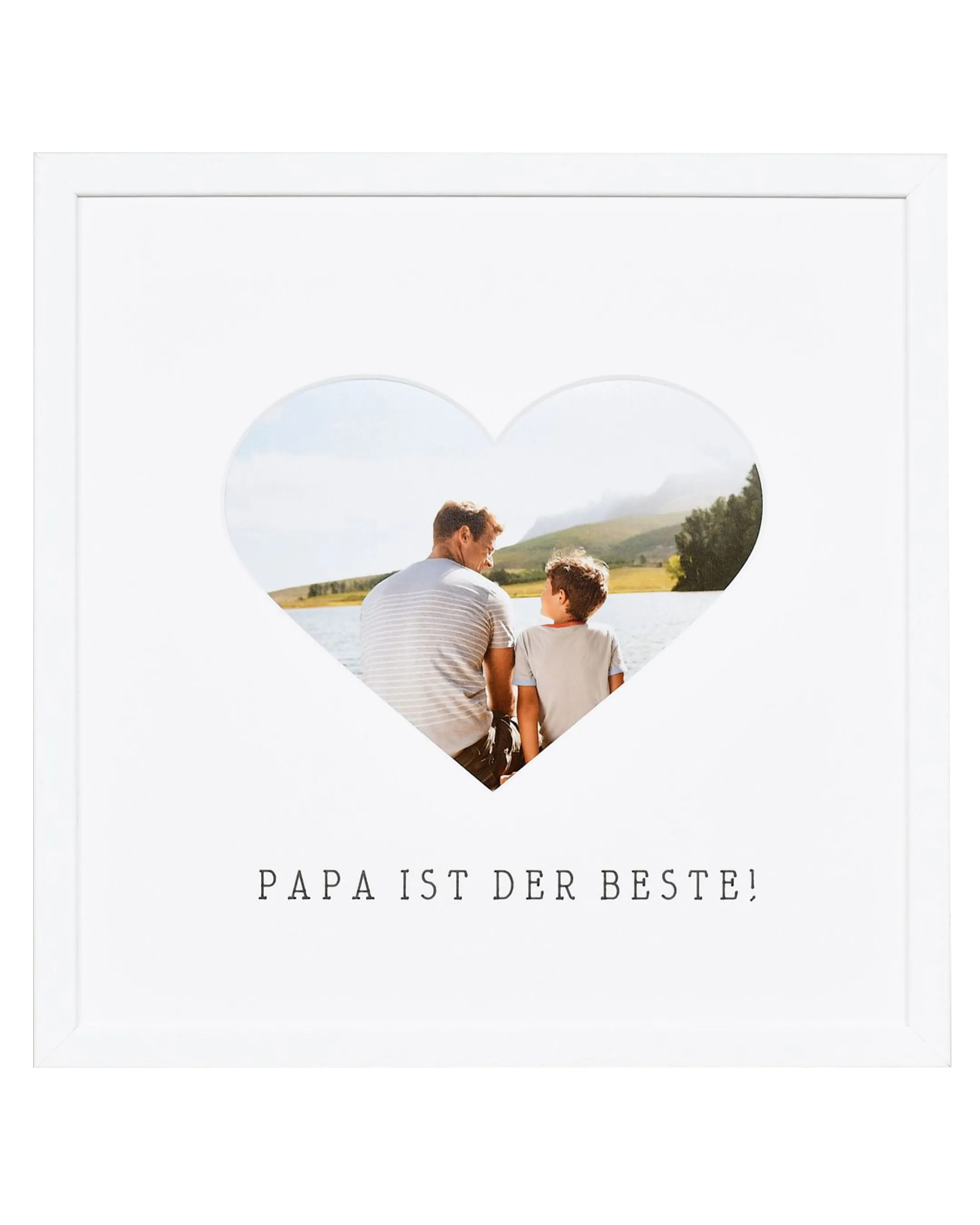 Cadre photo cœur « Papa »  30x30cm