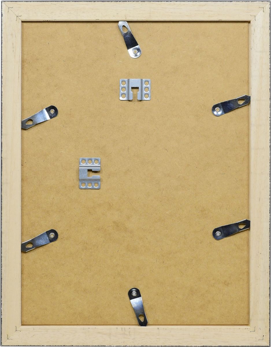 Découvre la vue arrière du profil en bois Stella avec ses attaches pivotantes solides pour fixer facilement tes photos dans ton MonCadrePréféré.