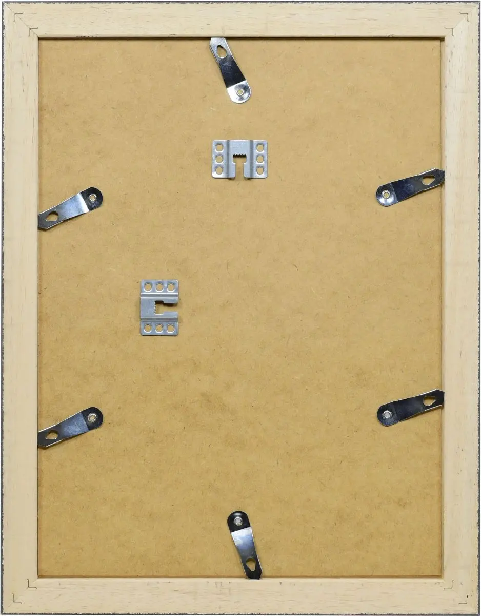 Découvre la vue arrière du profil en bois Stella avec ses attaches pivotantes solides pour fixer facilement tes photos dans ton MonCadrePréféré.