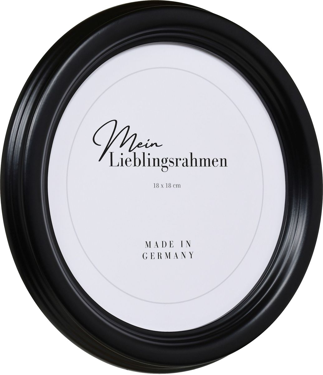 Découvre la vue latérale élégante d'un cadre rond profil Heidi noir, idéal pour embellir ton intérieur avec MonCadrePréféré.