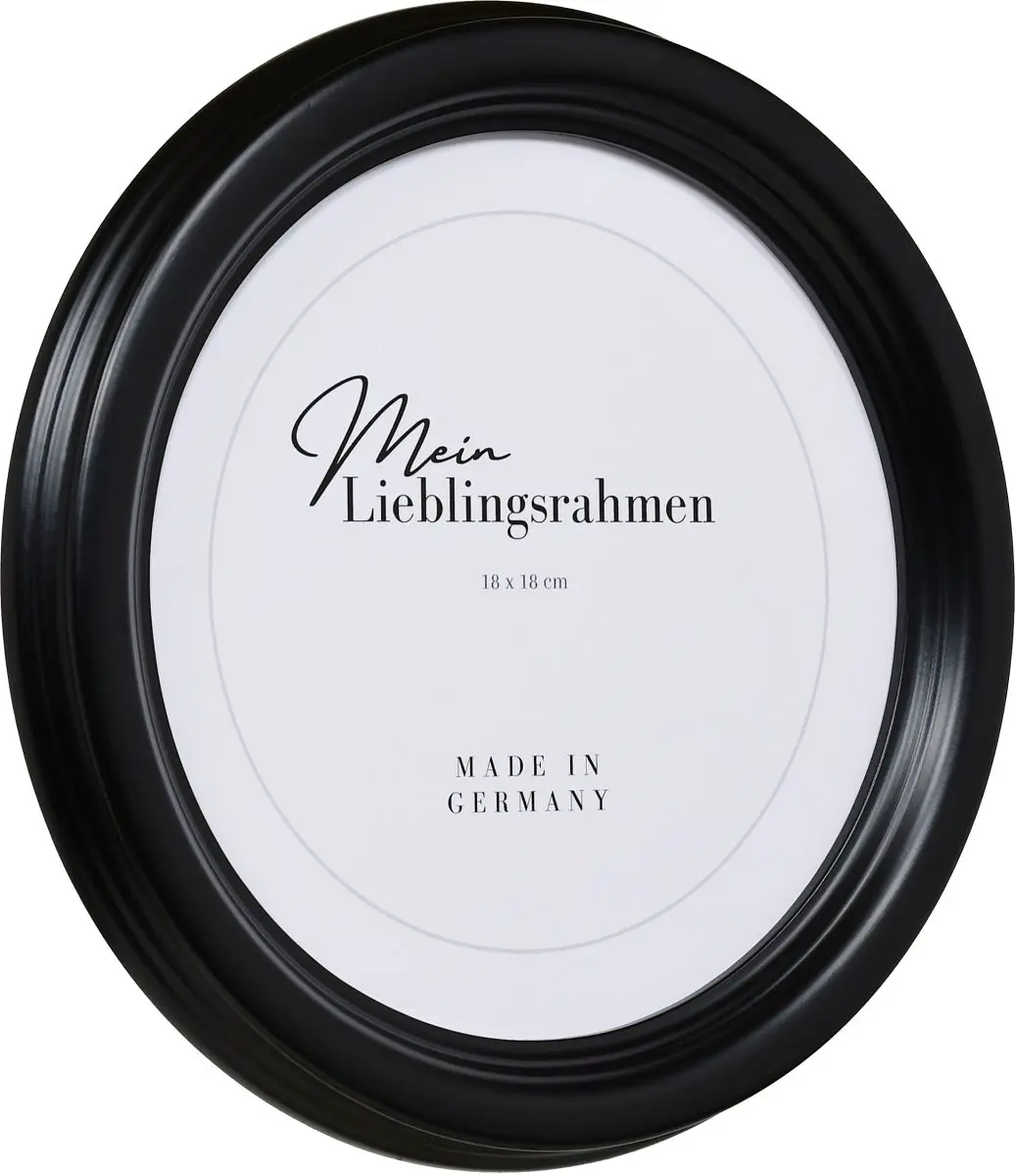Découvre la vue latérale élégante d'un cadre rond profil Heidi noir, idéal pour embellir ton intérieur avec MonCadrePréféré.