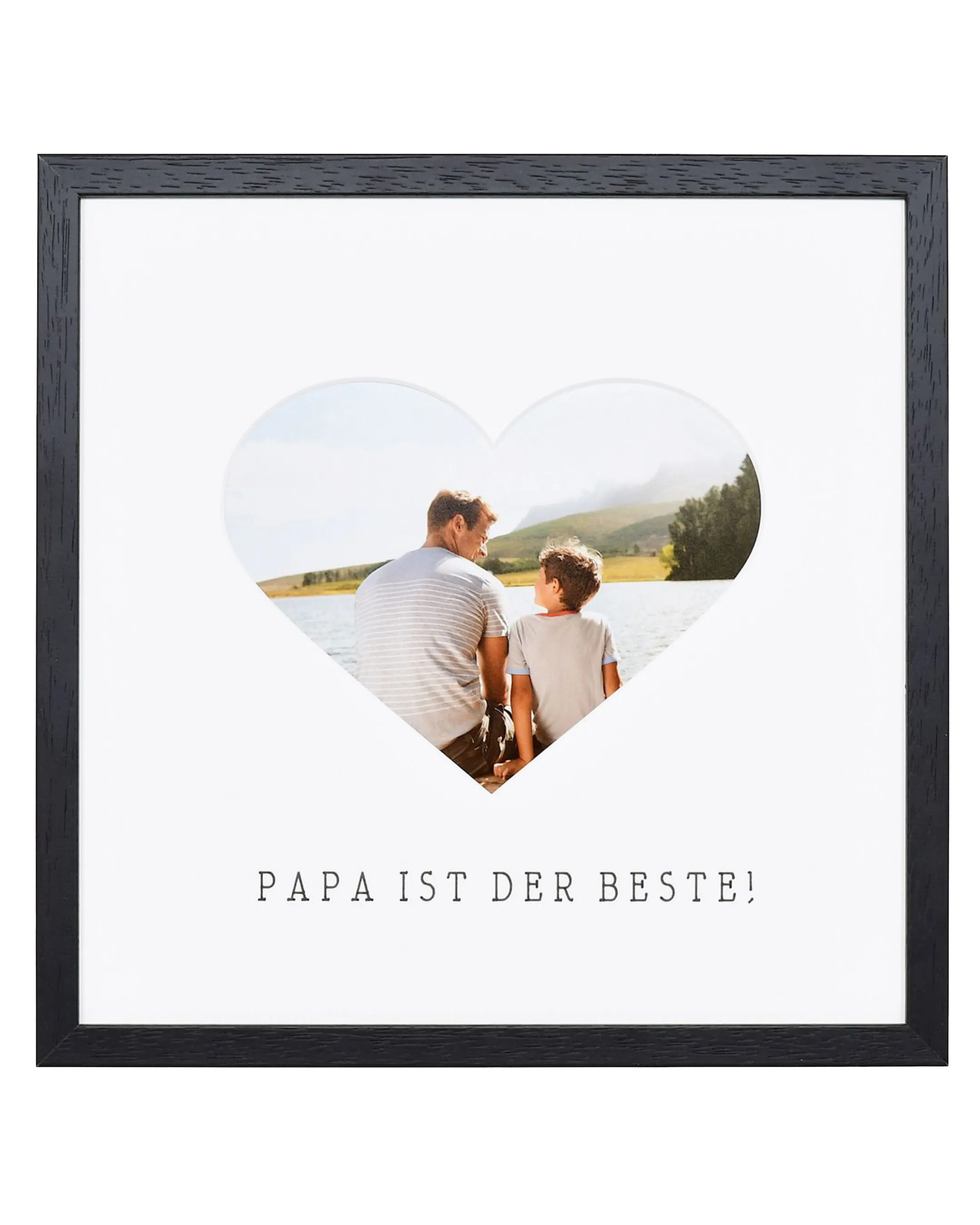 Cadre photo cœur « Papa »  30x30cm