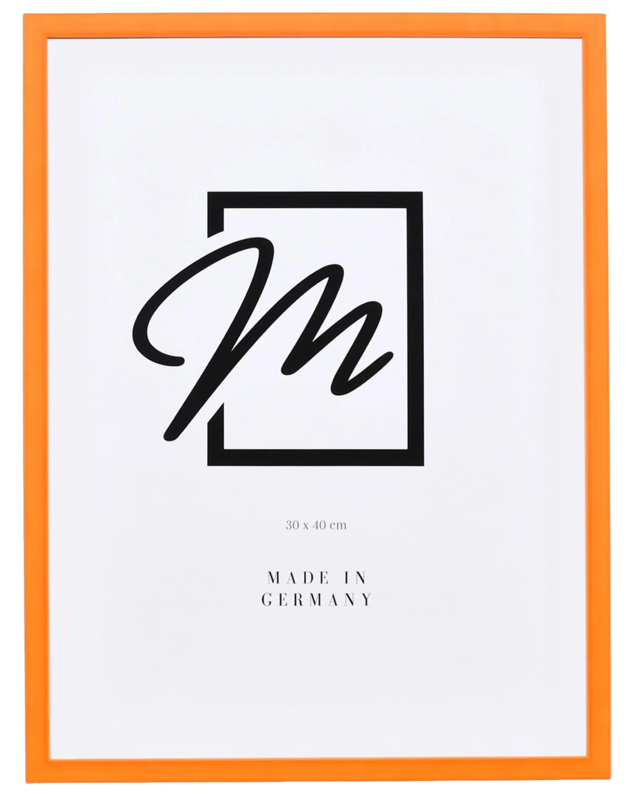 Cadre néon en bois Bonnie orange – vue de face