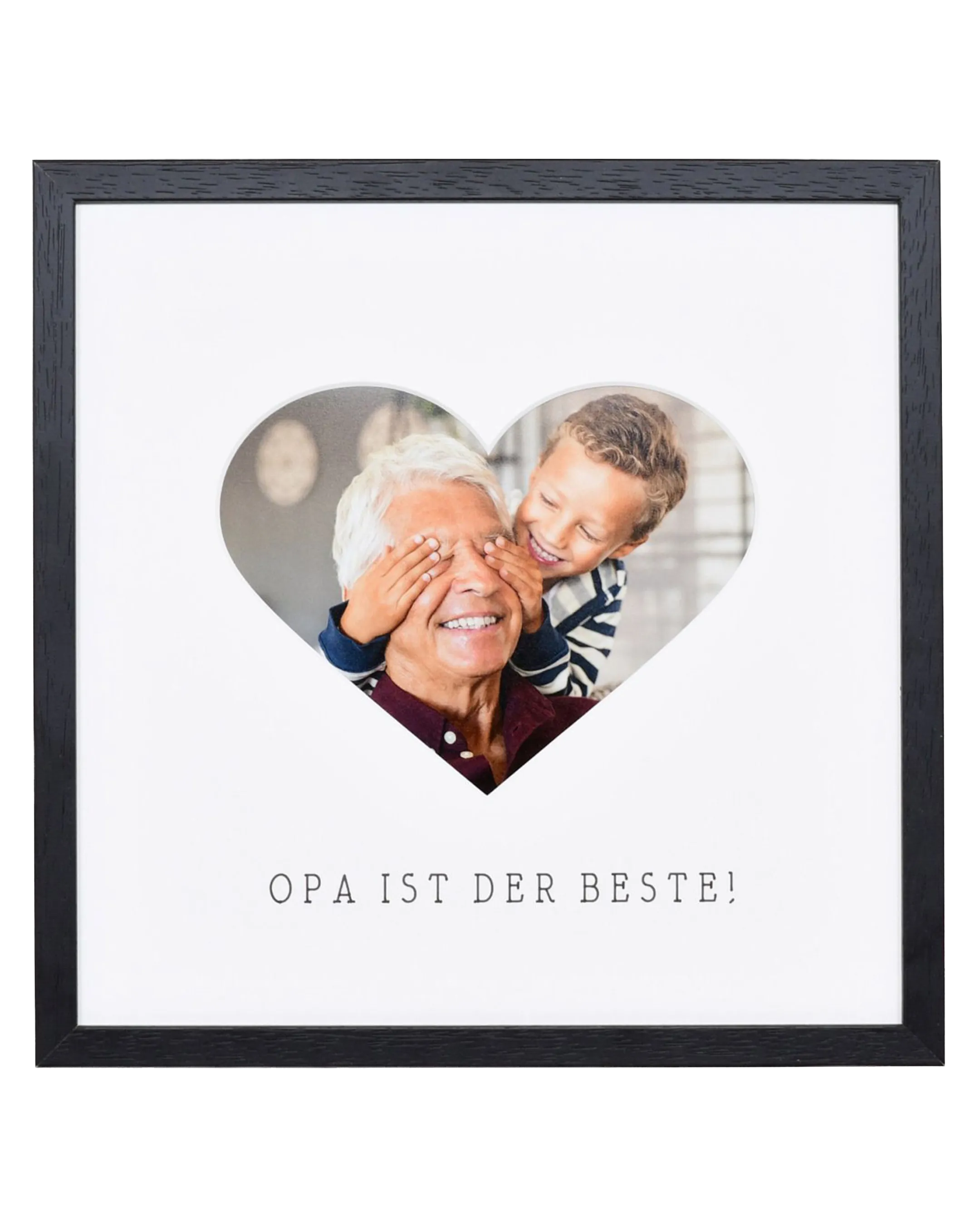 Cadre photo cœur « Papy » 30x30cm