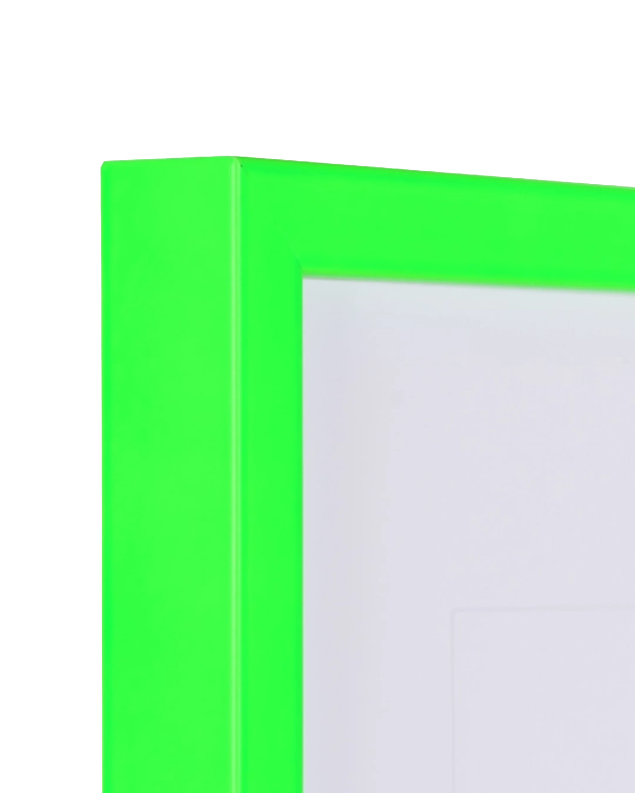 Cadre néon en bois Bonnie vert – vue de détail