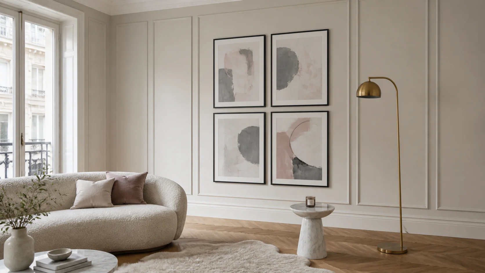 Cadre en aluminium Mika noir dans un intérieur