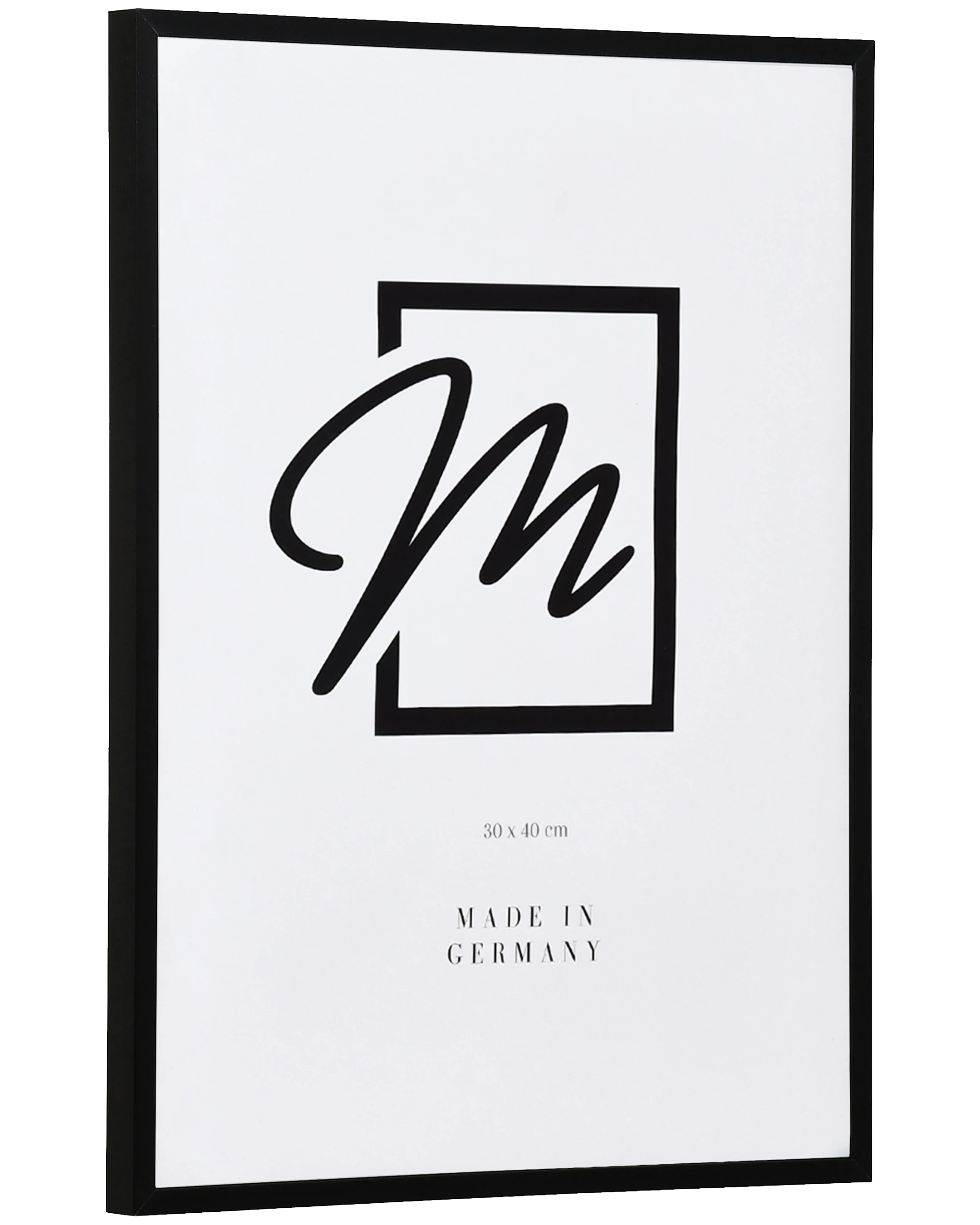 Cadre en aluminium Mika noir – vue de côté
