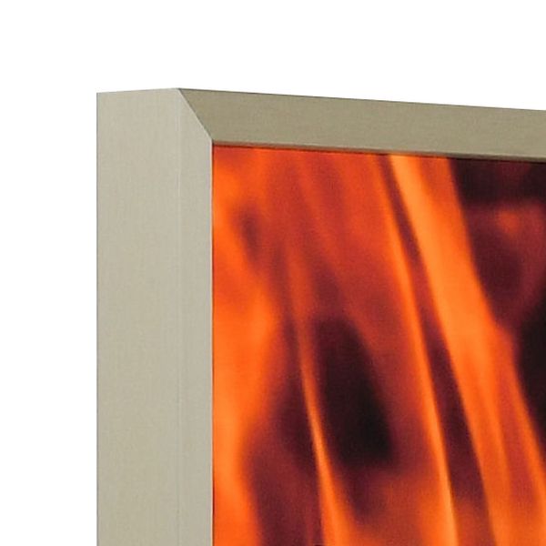 Découvre cet aperçu détaillé de l'angle d'un cadre photo coupe-feu Mika-B1 en aluminium couleur champagne chez MonCadrePréféré, pour une protection élégante et sécurisée.