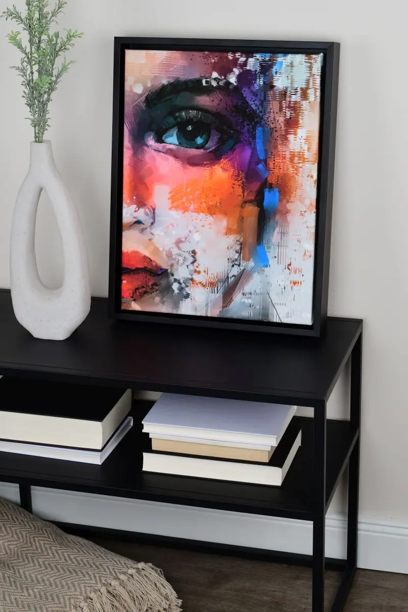 Admire ce magnifique cadre caisse américaine Jasmin noir de MonCadrePréféré, idéal pour ta décoration intérieure stylée.