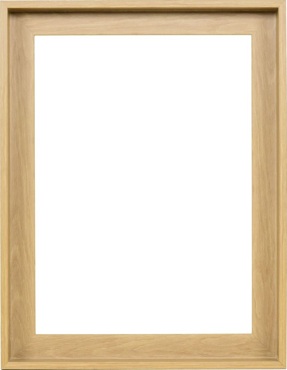 Vue de face d'un cadre caisse américaine 30x40 en aspect chêne, au design épuré. Idéal pour tes photos sur MonCadrePréféré.