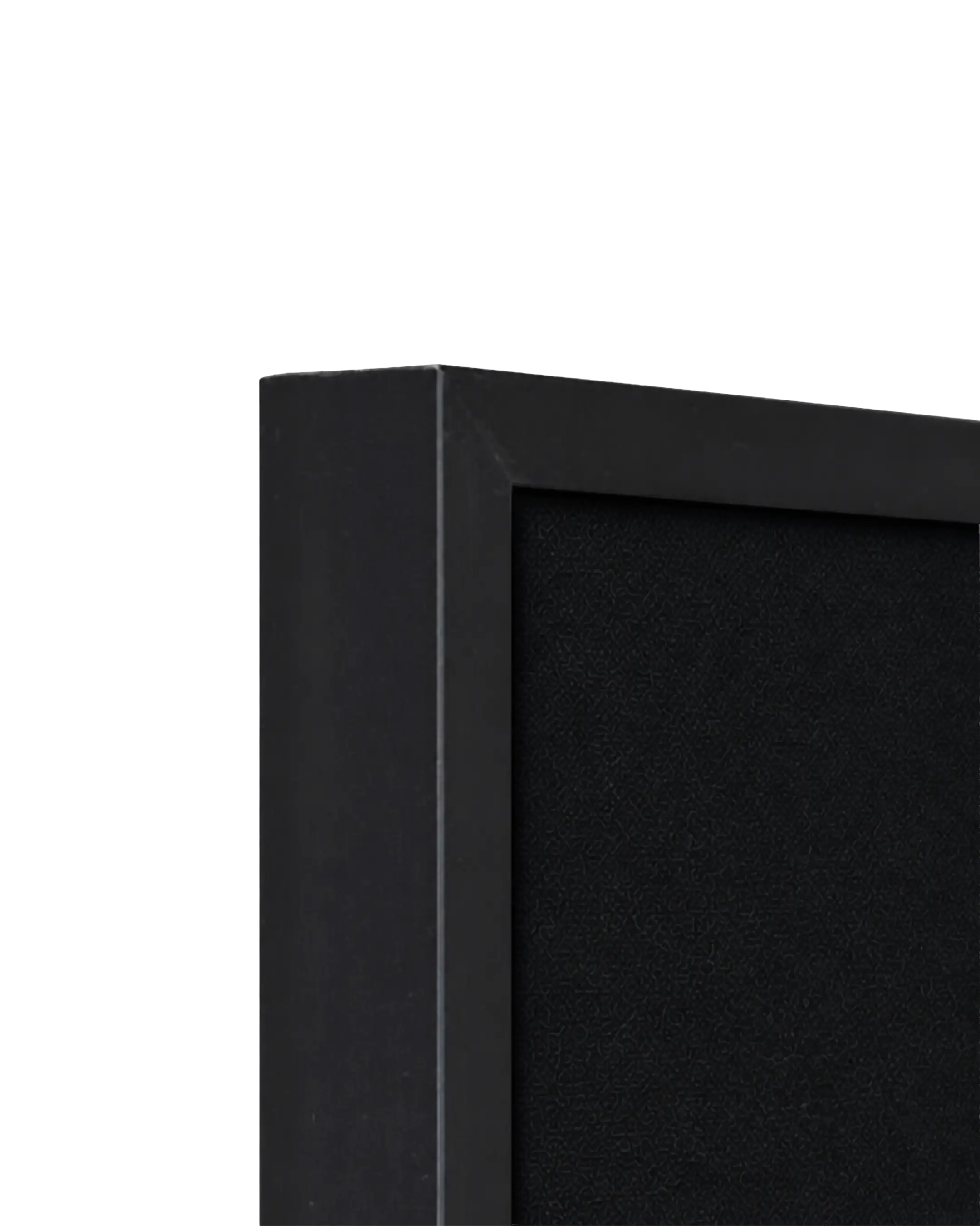 Cadre en aluminium Mika norme anti-feu B1 sur mesure noir – vue de détail