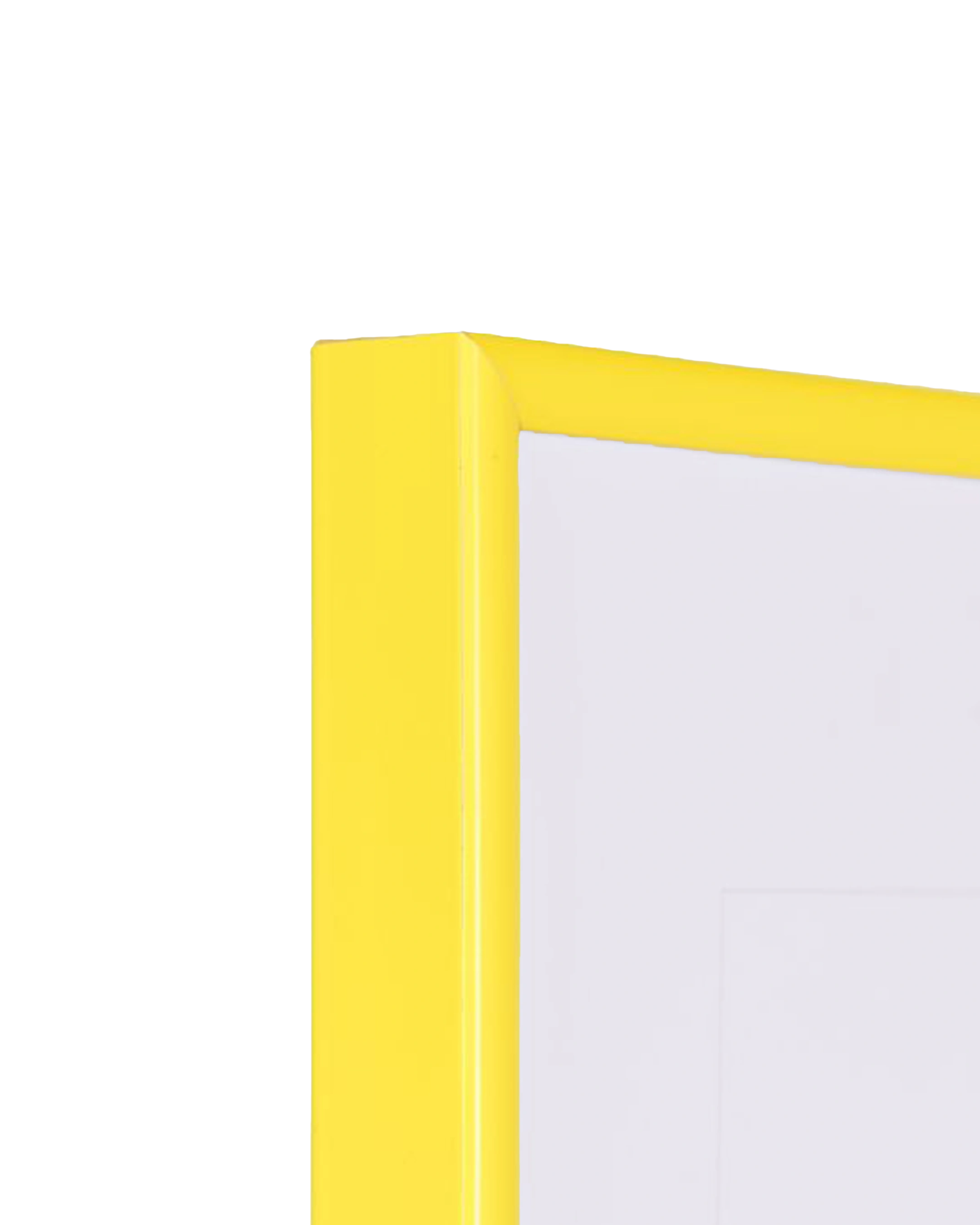 Cadre en plastique Sara jaune – vue de détail