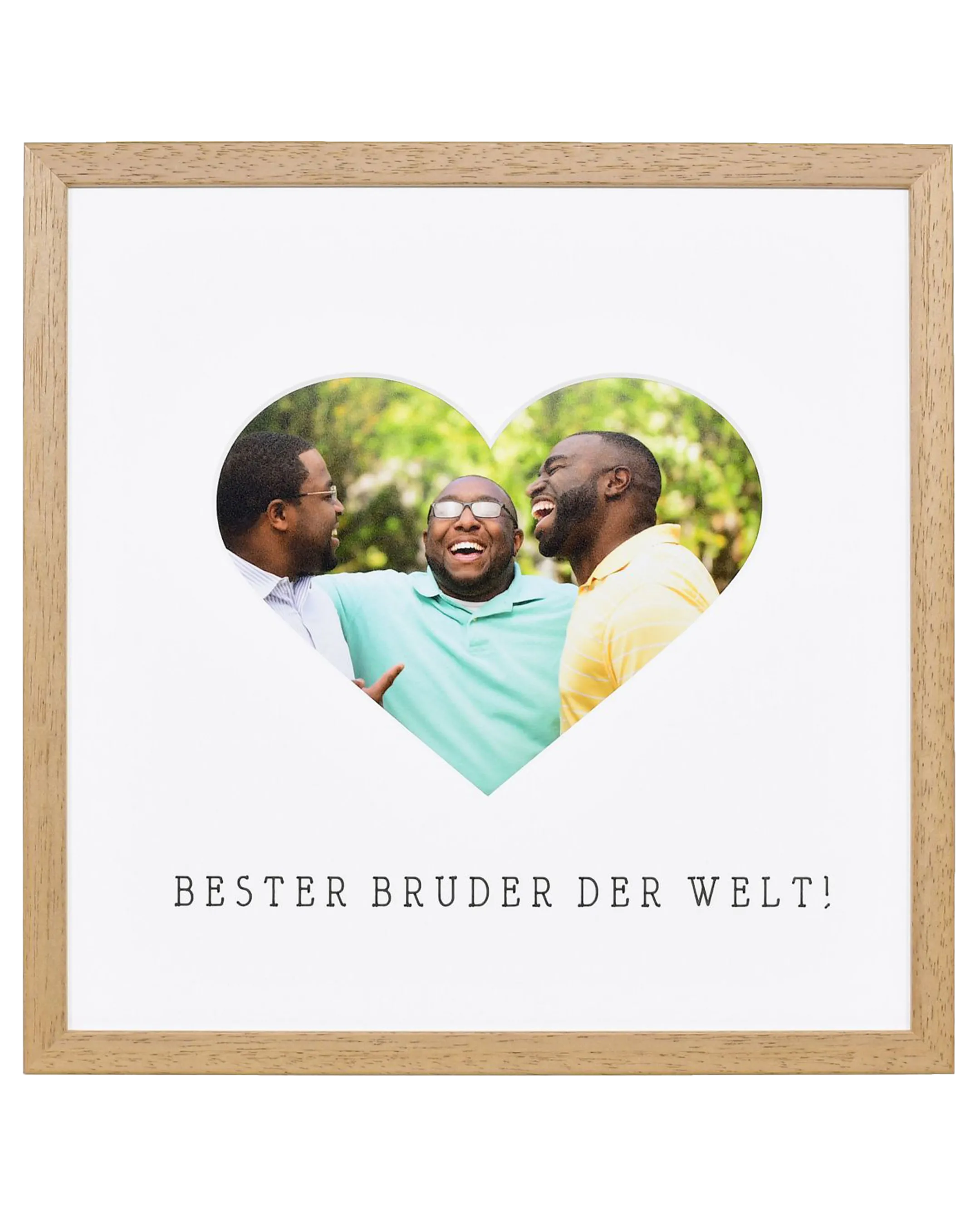 Cadre photo cœur « Frère »  30x30cm