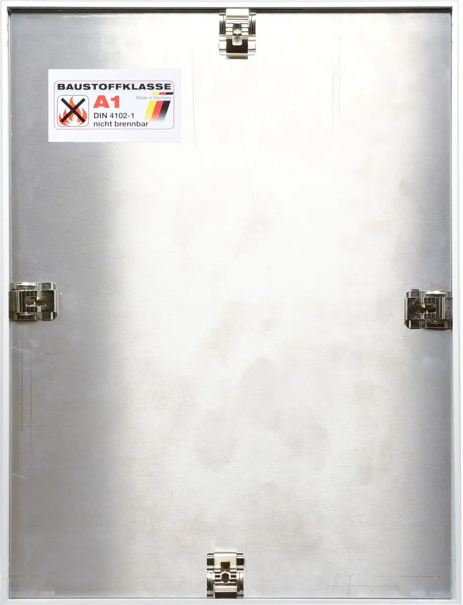 Vue arrière de ton cadre en aluminium anti-feu Noah-A. Découvre la qualité et la sécurité MonCadrePréféré.