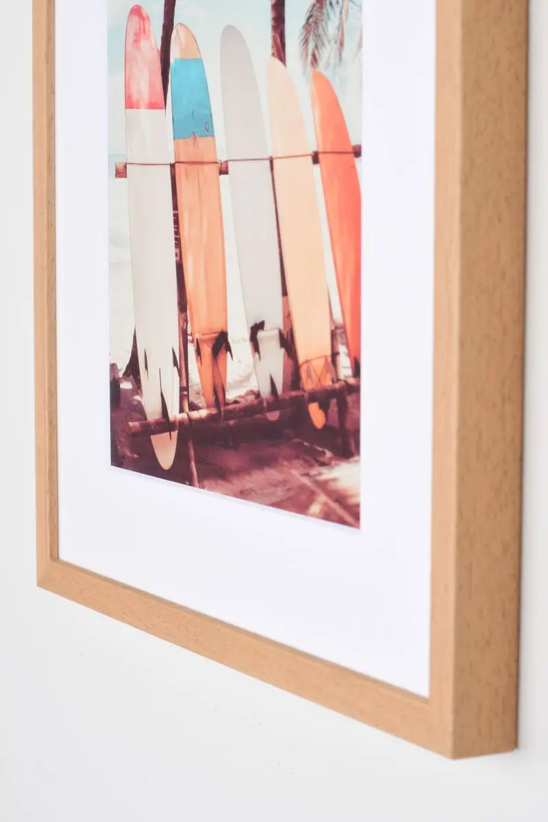 Un superbe cadre photo MonCadrePréféré avec passe-partout mauve. Vois comment il s'intègre parfaitement à ton intérieur douillet.