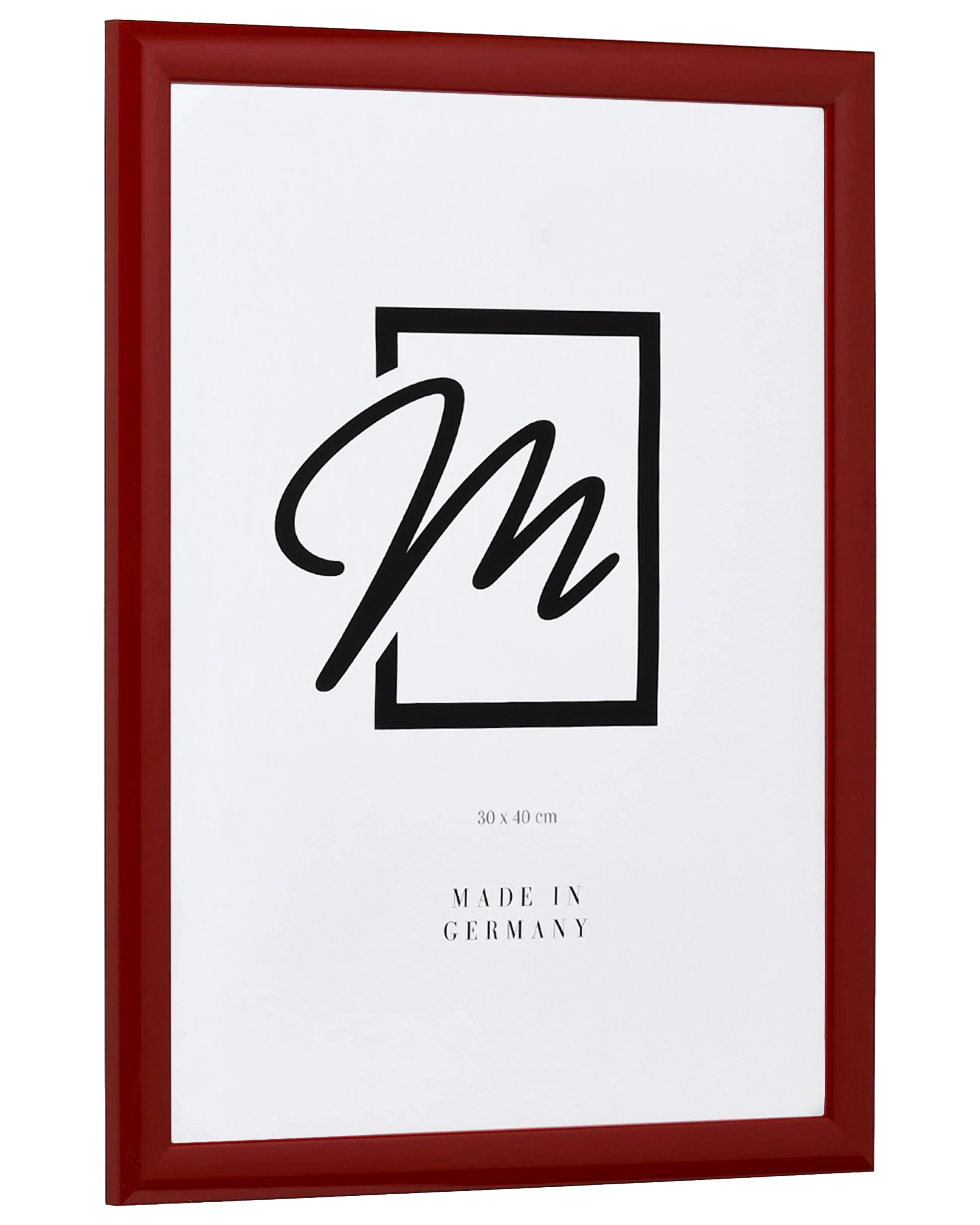 Cadre en bois Greta rouge brillant – vue de côté