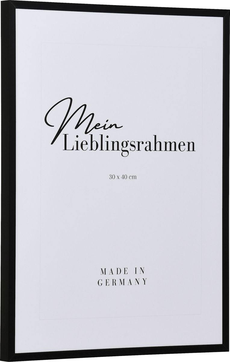 Apprécie la vue latérale détaillée de ton cadre photo en aluminium Mika noir mat anodisé, disponible chez MonCadrePréféré.