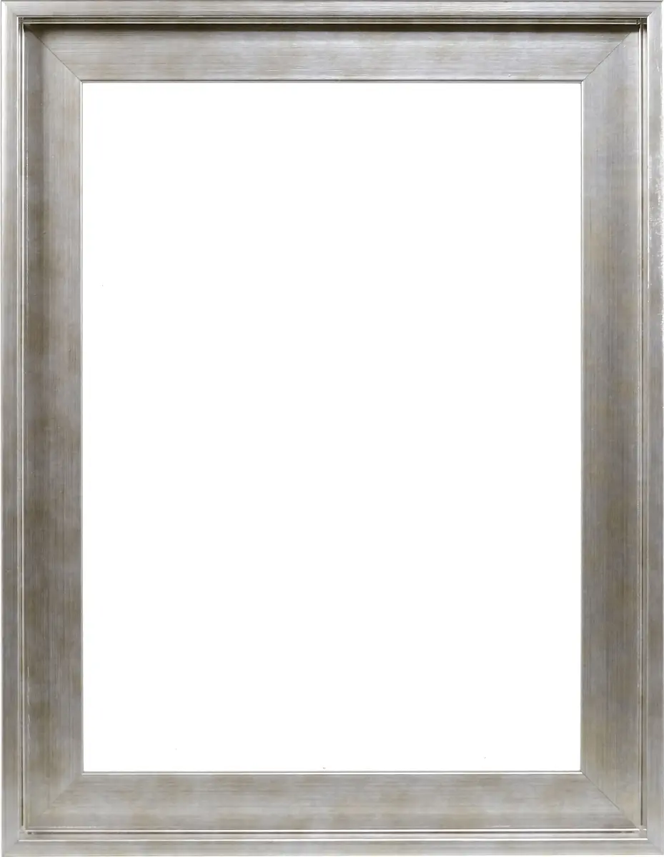Découvre notre cadre caisse américaine Jasmin 30x40, une vue de face de ce superbe modèle argent antique pour MonCadrePréféré.